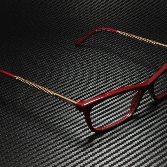 Burberry Red and Gold Frame 54mm Eyeglasses - Picture 3 of 5